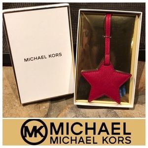 BRAND NEW Michael Kors red star leather charm